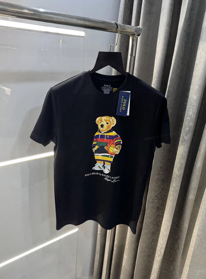 Ralph  Lauren Black Teddy Logo Premium T-Shirt