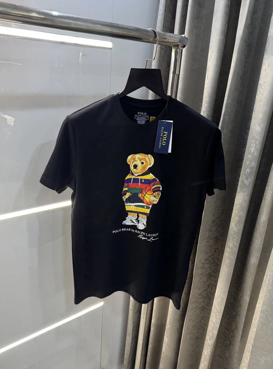 Ralph  Lauren Black Teddy Logo Premium T-Shirt