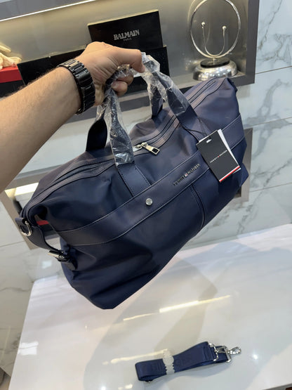 Tommy  Hilfiger Navy Blue Beige Lu_xury Duffel Bag