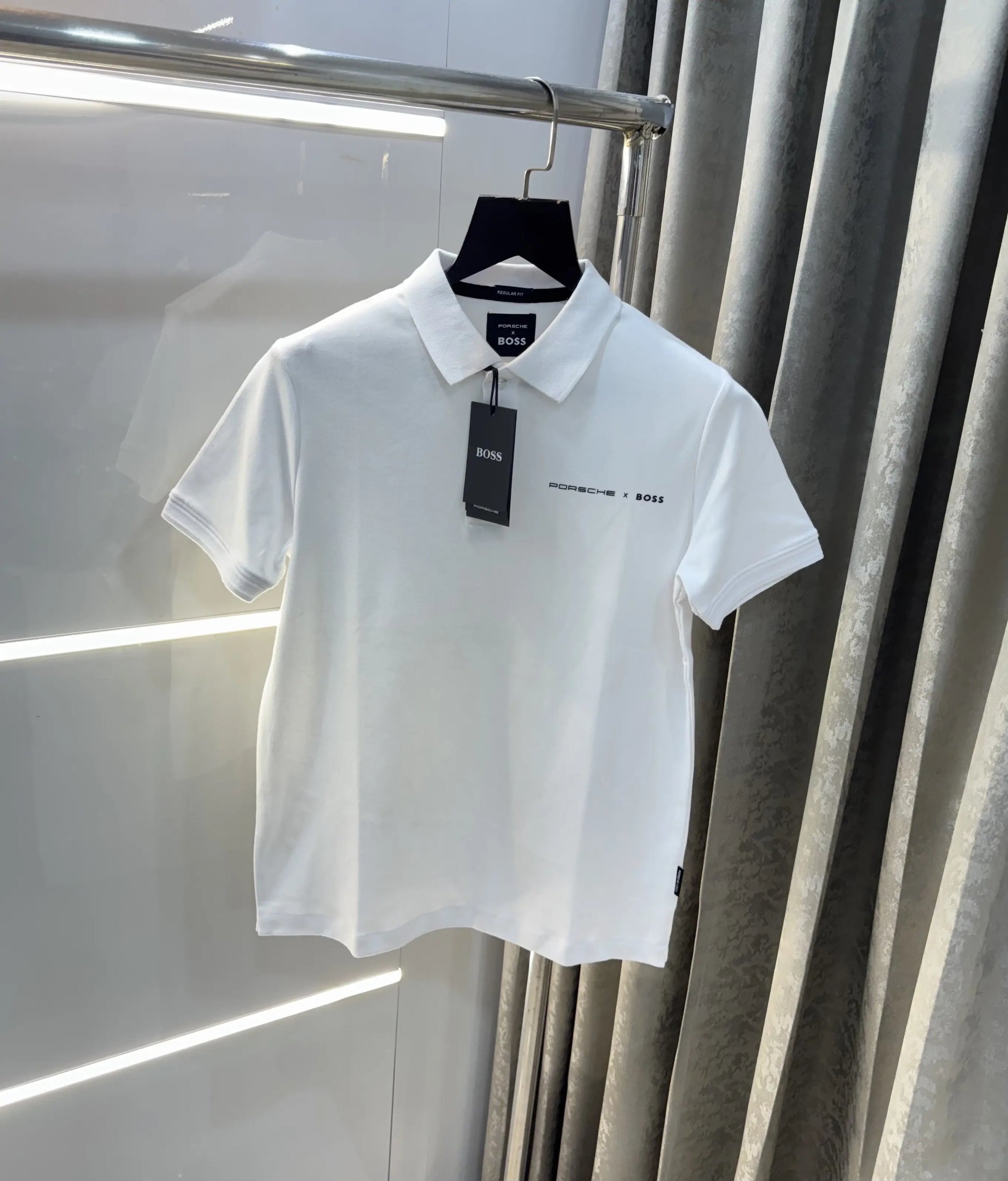 Hugo Boss White Porsche Edition Premium Polo T-Shirt