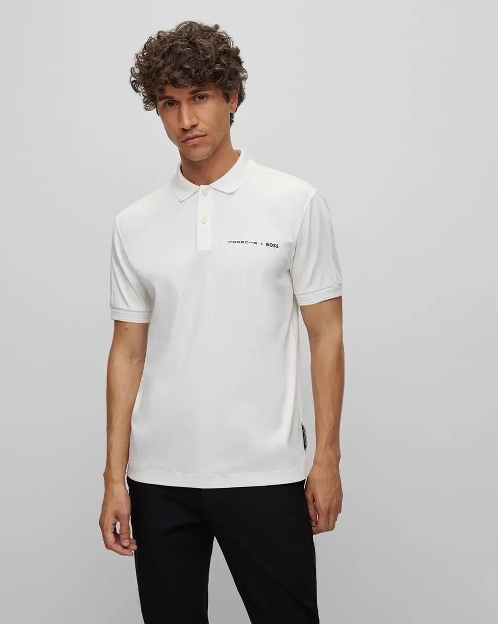Hugo Boss White Porsche Edition Premium Polo T-Shirt