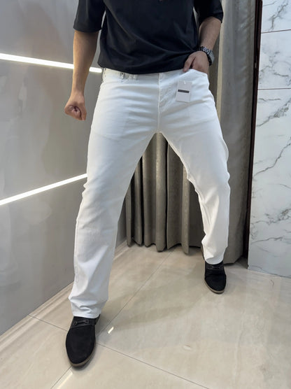 Amiri White Imported  Premium Straight Fit Denin