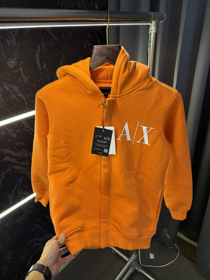 Arman i Exchang e Zipper Pullover Hoodie (Orange)