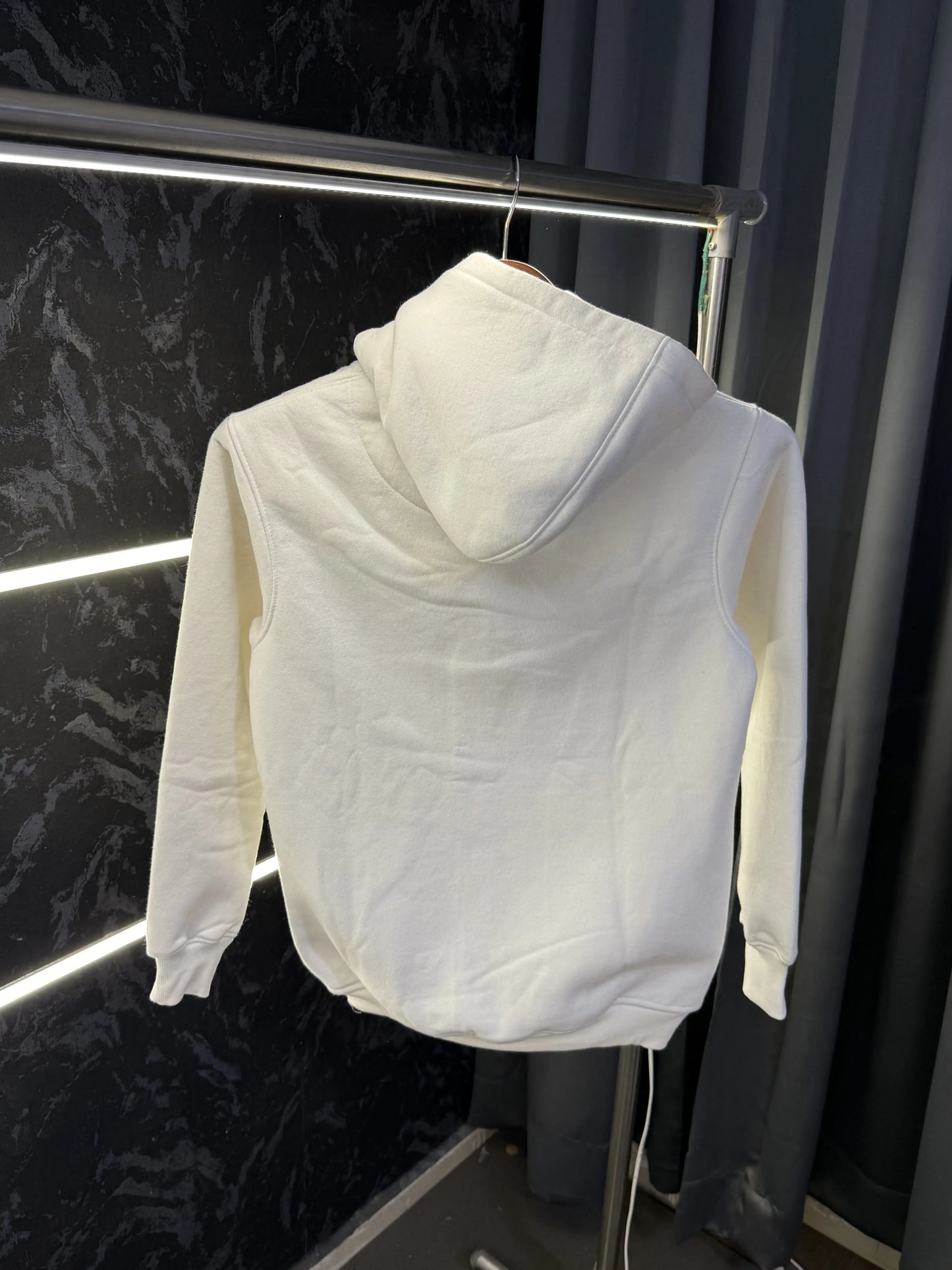 Arman i Exchang e Zipper Pull Over Hoodie (White)