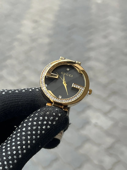 Gucci Diamond Gold Black