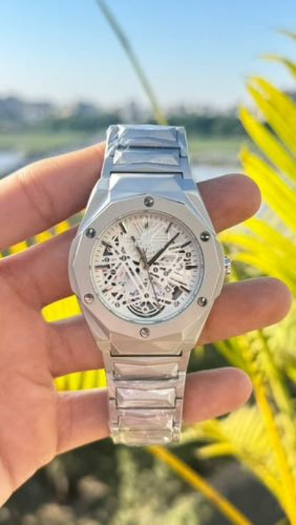HUBLOT Tourbillon diamond cut chain