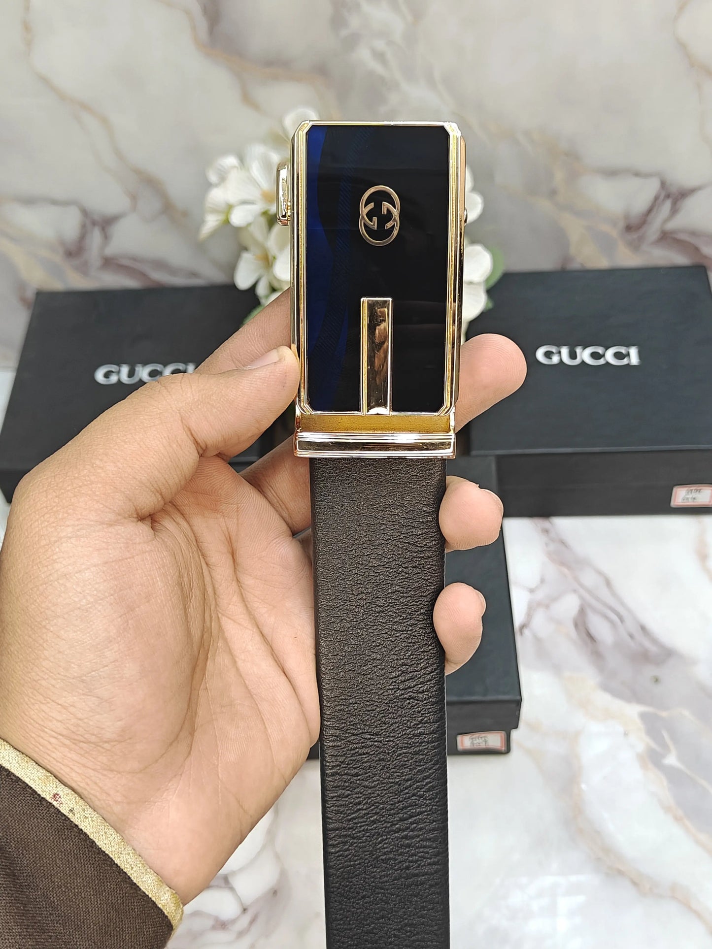 GG GUCCI PREMIUM QUALITY AUTOLOCK BELT WITH OG BOX