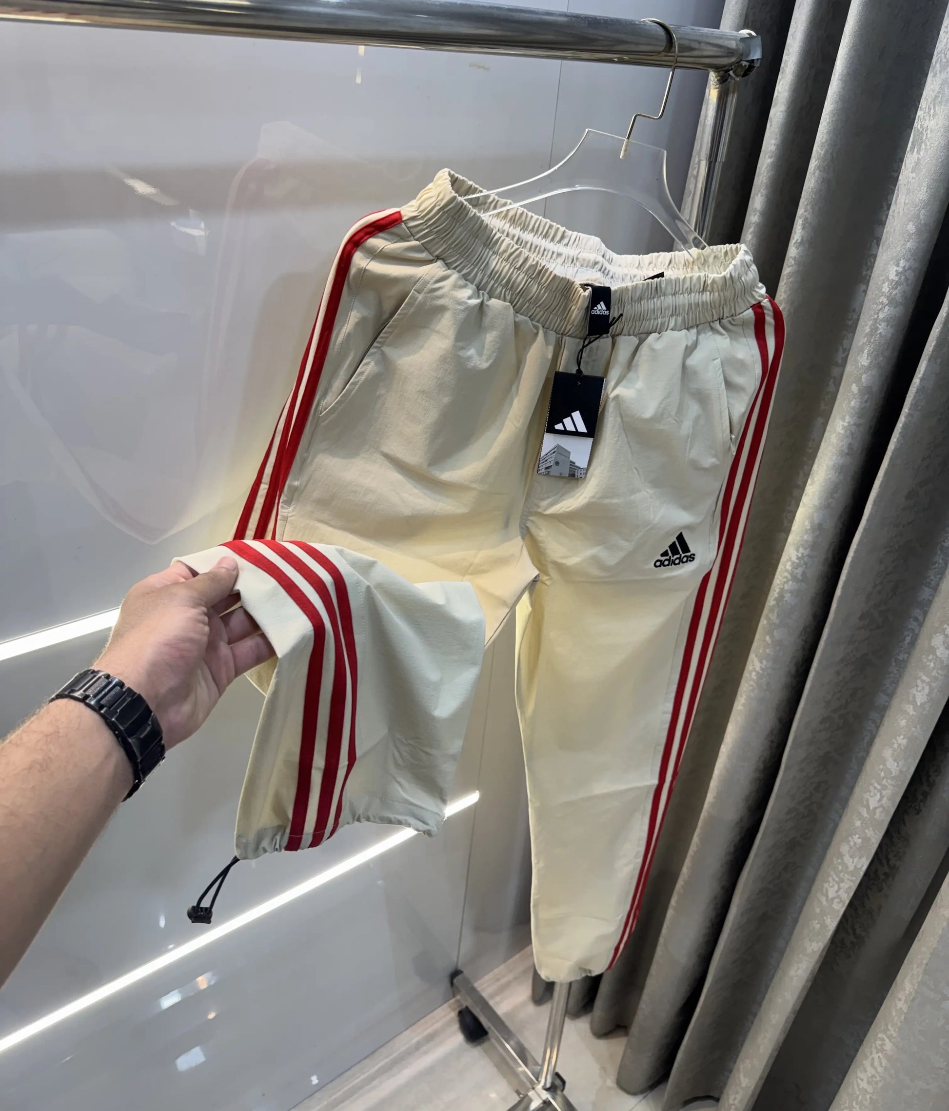 Adidas Cream Logo Work Premium Trackpant