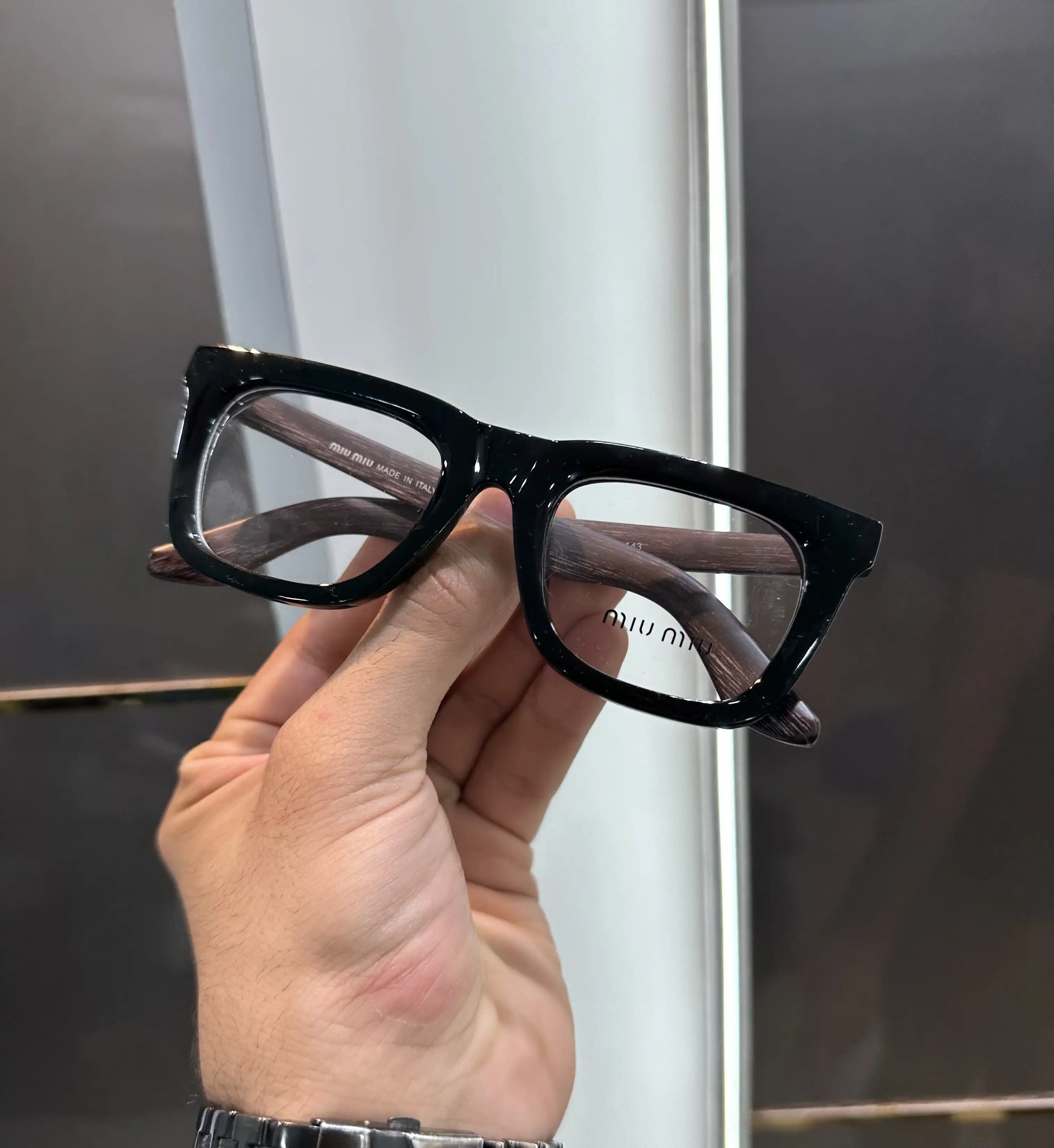 Miu Miu Wooden Black Premium Glasses 5189