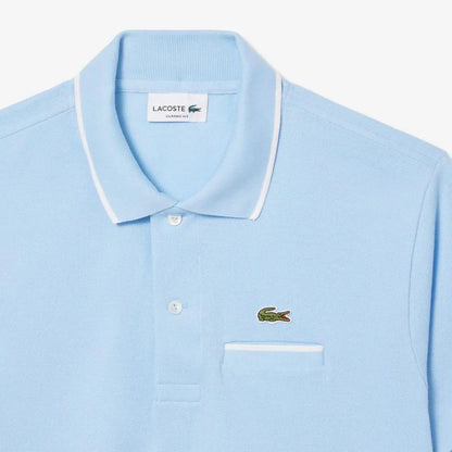 Lacost e Sky Blue Embroidery Logo Premium Polo T-Shirt