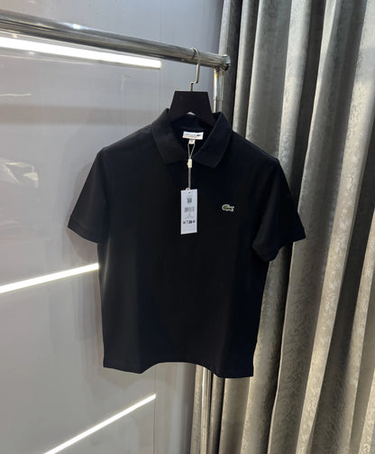 Lacost e Black Embroidery Logo Premium Polo T-Shirt
