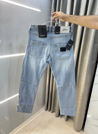 Balmain Paris Sky Blue Imported Rider Denim