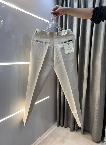 Gant Cream Premium Imported Belt Strech Trouser