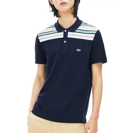 Lacost e Navy Blue Embroidery Logo Premium Polo T-Shirt