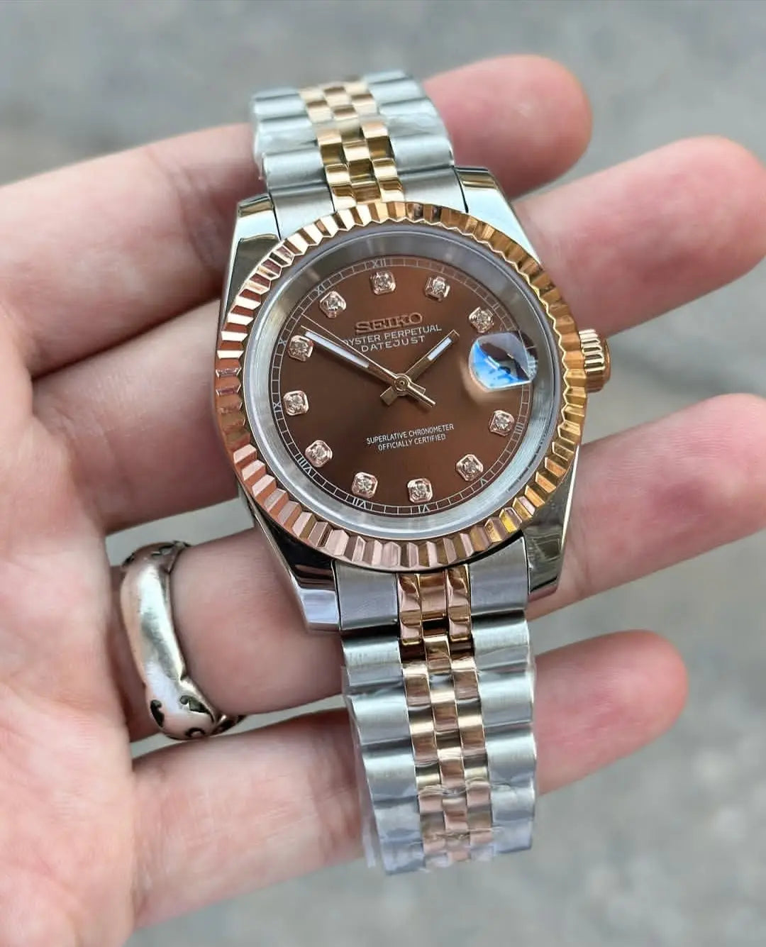 Seiko Day/Date Mod Chocolate