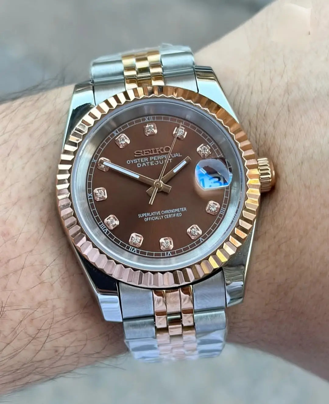 Seiko Day/Date Mod Chocolate