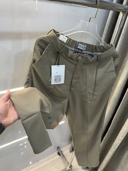 Loewe Olive Premium Imported Belt Strech Trouser