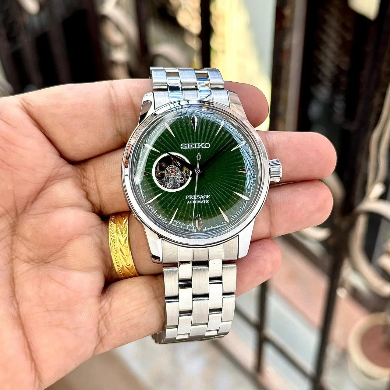 Seik_o Pressage Automatic Silver Green