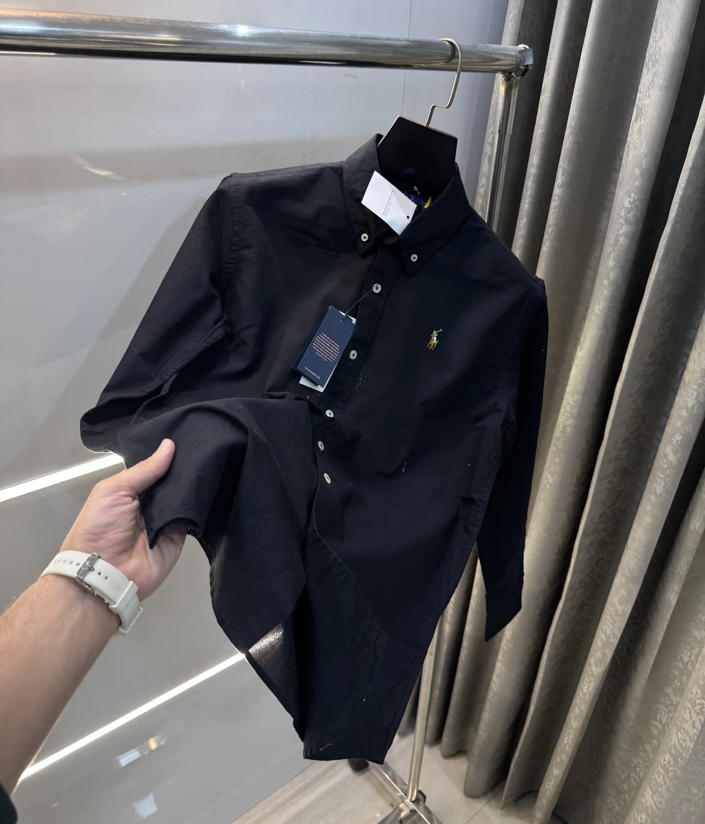 Ralph  Lauren White Embroidery Logo Classic Shirt