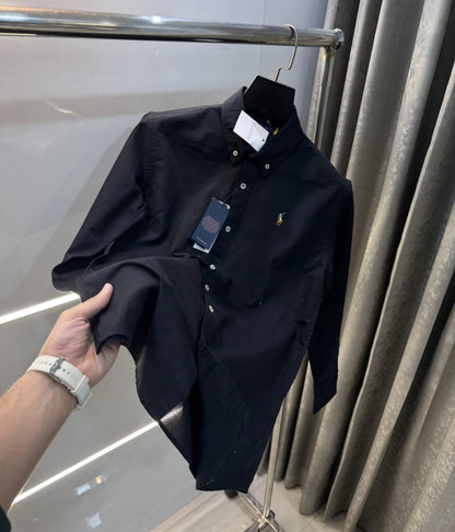 Ralph  Lauren White Embroidery Logo Classic Shirt