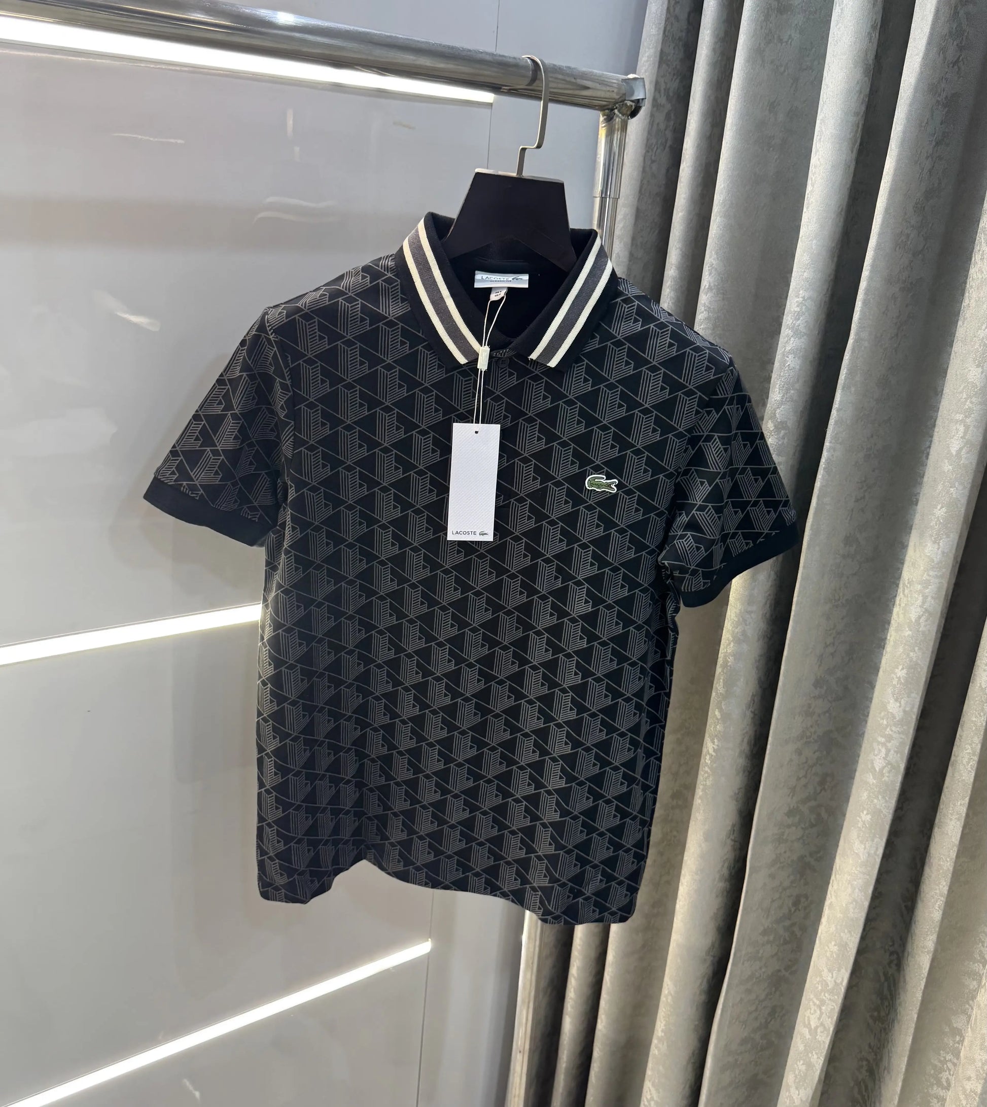 Lacost e Black Logo Work Premium Polo T-Shirt