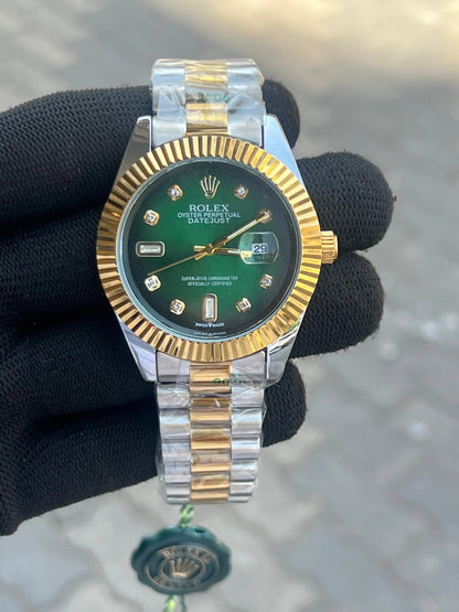 Rol_ex Date Just Diamond Two Tone