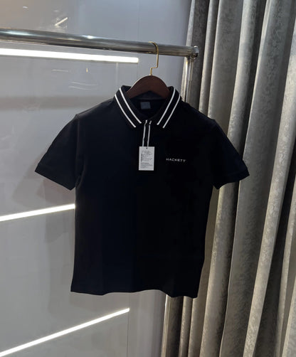 Hacket Black Logo Work Premium Polo T-Shirt
