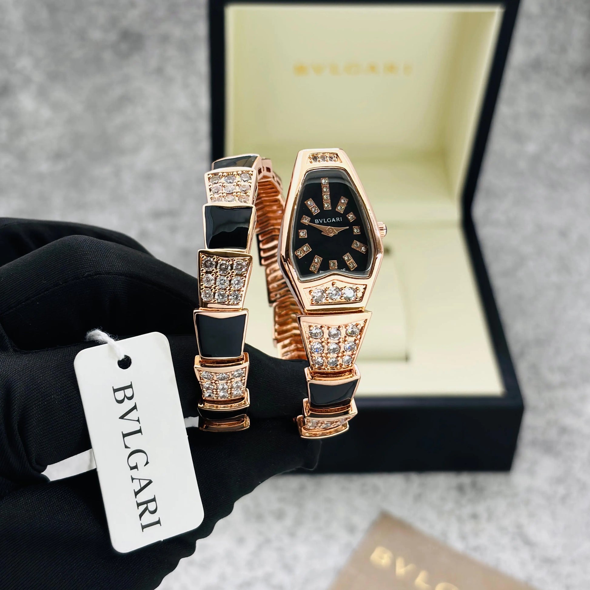 Bvlgari Serpenti Viper Japan Gold White Premium Ladies Watch