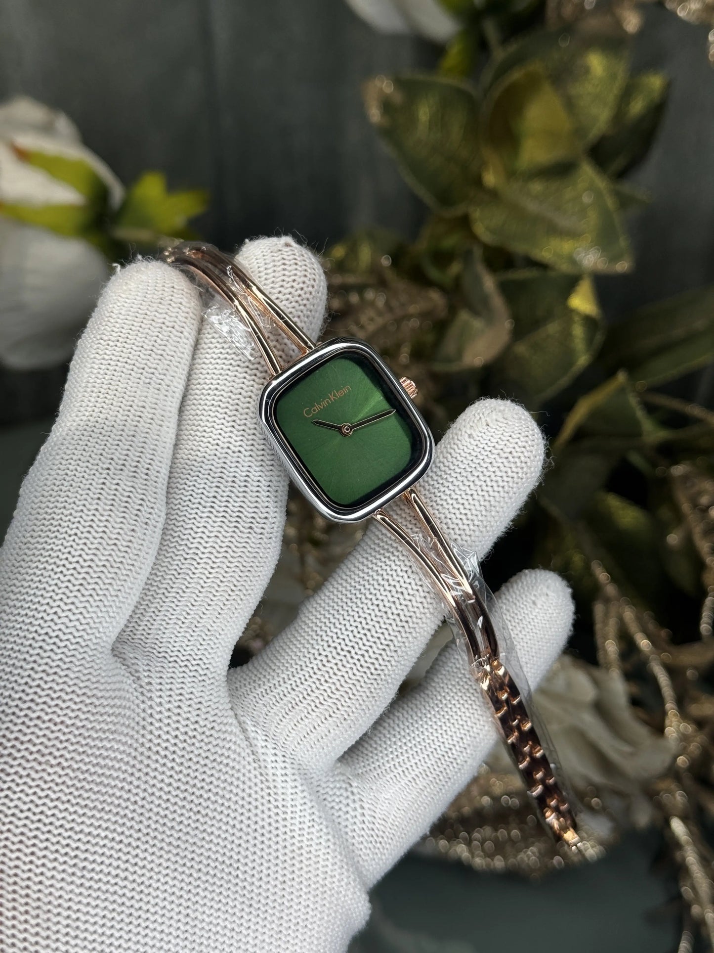 Clavin Klein Dual Tone Green Premium Watch