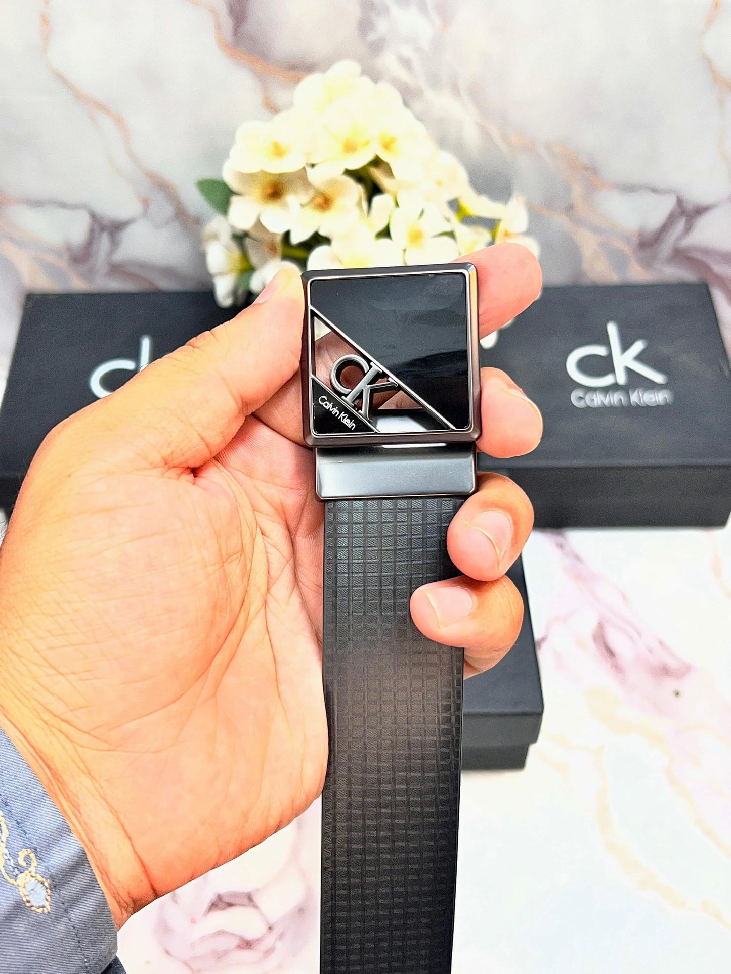 CK CALVIN KLEIN PREMIUM QUALITY REVERSEABLE BELT WITH OG BOX