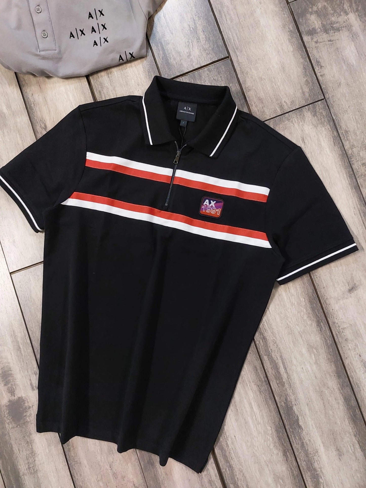 Arman i Exchange Black Logo Work Premium Polo T-Shirt