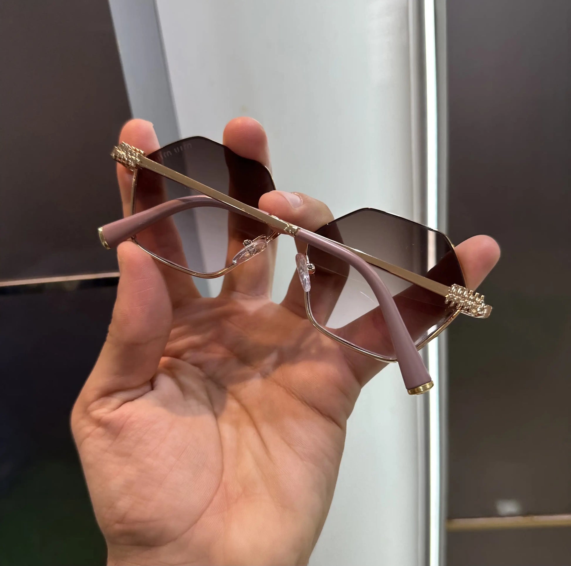 Miu Miu Gold Pink Premium Shades
