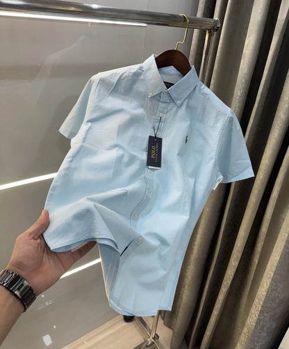 Ralph  Lauren Sky Blue Premium Linen Shirt