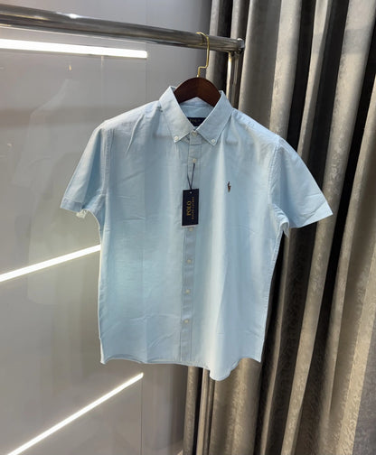 Ralph  Lauren Sky Blue Premium Linen Shirt
