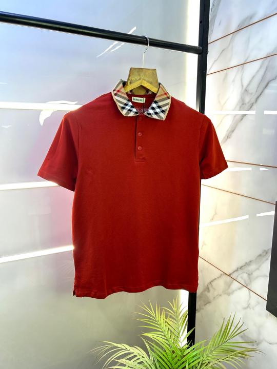 Burberr y Polo Rust Premium Collar Neck T-shirt F2649-RU