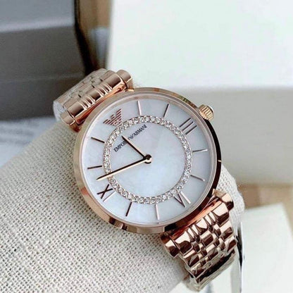 Emporio Armani Rosegold White