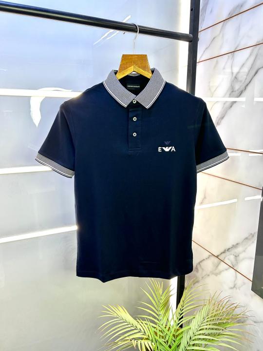 Emporio Arman_i Navy Polo Premium Collar Neck T-shirt F2705-NY