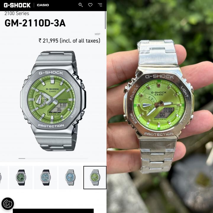 G-Shock GM-2100 Silver Green