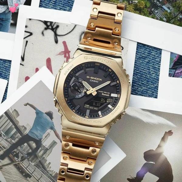 Gshock GM2100 Gold Black ChainBelt