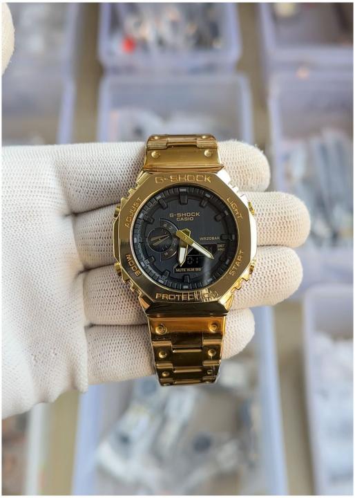 Gshock GM2100 Gold Black ChainBelt