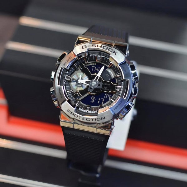 Gshock GM700G-9A Silver Black LeatherBelt