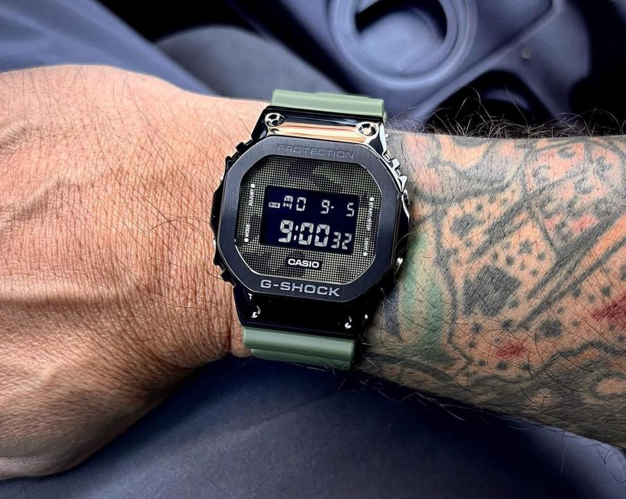 Gshock GMWB 5000 Army Black LeatherBelt