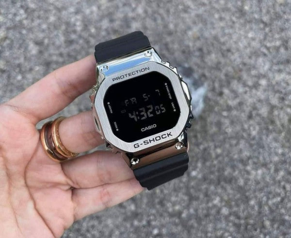 Gshock GMWB 5000 SilverBlack LeatherBelt