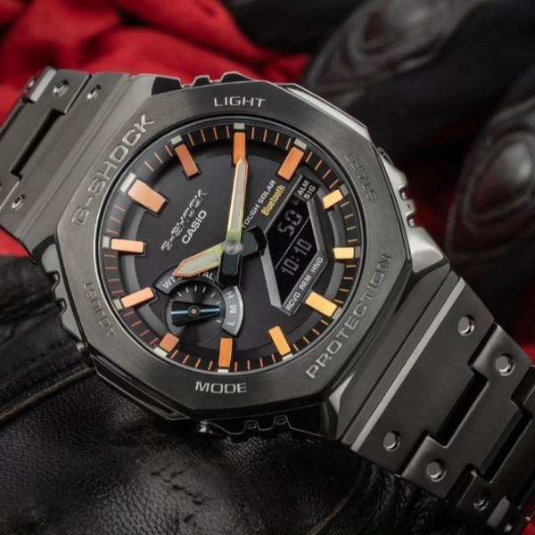 Gshock GM2100 Black Orange ChainBelt