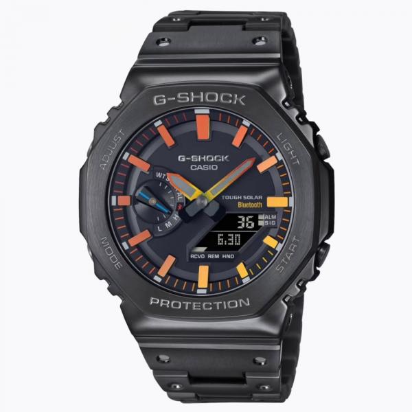 Gshock GM2100 Black Orange ChainBelt