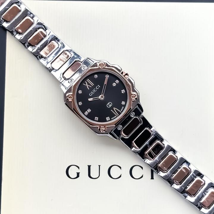 Gucci Limited Edition Silver Copper Black Dial
