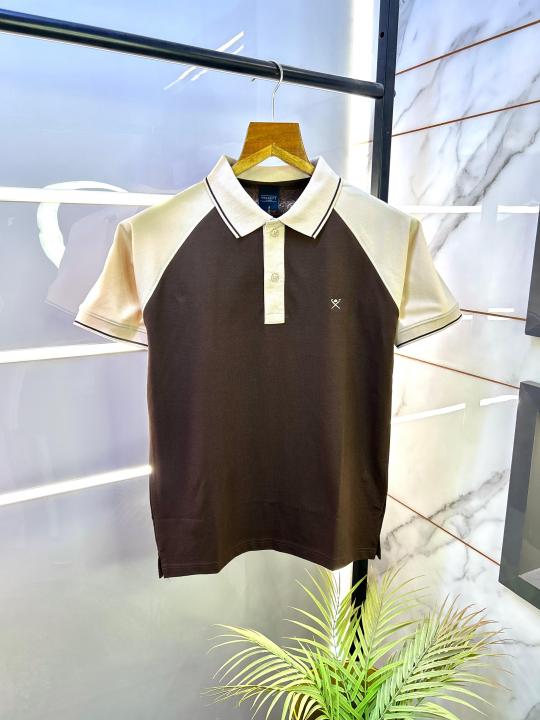 Hacket t Brown Polo Premium Collar Neck T-shirt F2758-BR