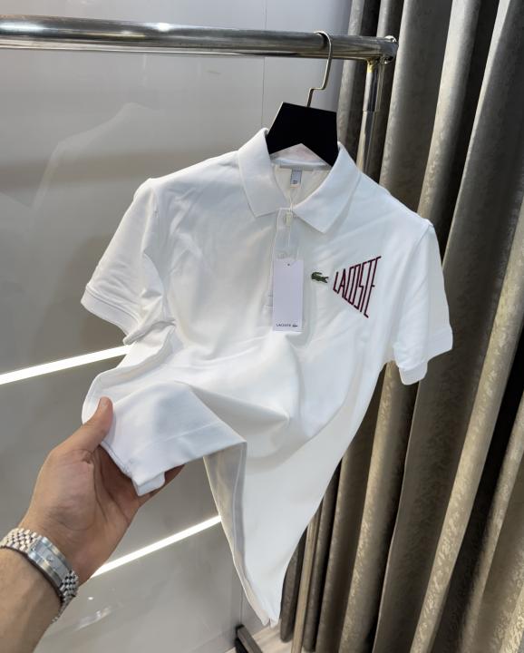 Lacost e White Logo Work Premium Polo T-Shirt