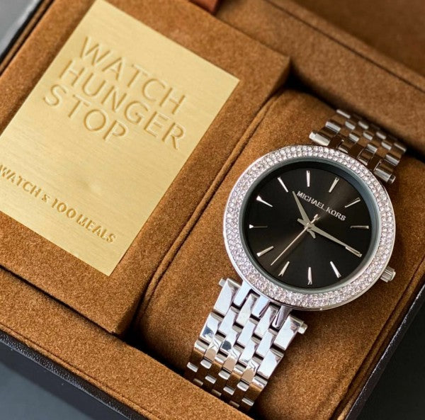 Michael Kors Darci Silver Black