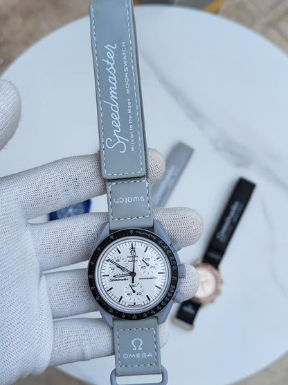 Omega Swatch Grey White 317